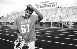  ??  ?? Zayvion Johnson, now a sophomore at Charleston High School, spent time in the Quiet Rooms at Kansas Treatment and Learning Center in middle school.