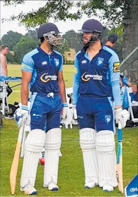  ?? Photos / Supplied ?? Habib Malik (left) and Drew Brierley at the start of play of Generation Homes Lake Taupo¯ Premiers at the start of play.