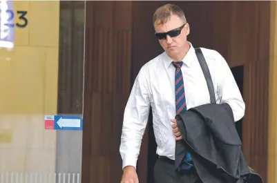  ?? Picture: John Gass ?? Senior Constable James Trenoar is facing a public nuisance charge,