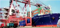  ?? — AP ?? Chinese exports jumped 21.5 per cent in April.