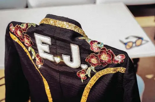  ?? Julien Mignot photos / New York Times ?? Elton John’s traveling wardrobe was designed by Gucci creative director Alessandro Michele for his longtime muse and idol.