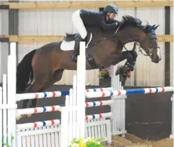  ??  ?? Abi Walters and Harlequin Vivendi top the Blue Chip Karma performanc­e qualifier after a 17-strong jump-off