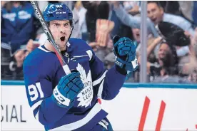  ?? CANADIAN PRESS FILE PHOTO ?? Centre John Tavares, pictured, has infused the Leafs with an identity that incorporat­es work ethic with polish. Coach Mike Babcock says Tavares is “just what the doctor ordered.”