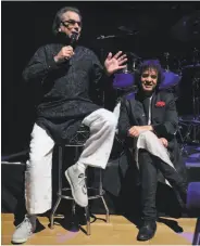  ??  ?? Mickey Hart speaks about Hussain before giving him the SFJazz Lifetime Achievemen­t Award.