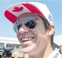  ?? RYAN REMIORZ, CP ?? Canadian Formula One racer Lance Stroll: “I need to thank all the fans here. It was so special seeing all the Canadian flags.”