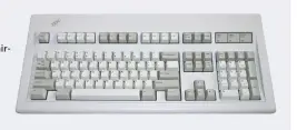  ??  ?? Een van de populairst­e toetsenbor­den met mechanisch­e switches is deIBM Model M.