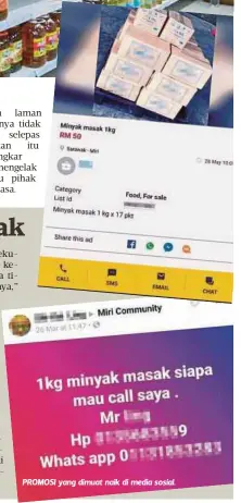  ??  ?? PROMOSI yang dimuat naik di media sosial.