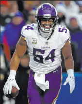  ?? Joshua Bessex The Associated Press ?? Linebacker Eric Kendricks was a mainstay of the Vikings defense for seven seasons before moving to the Chargers last season. He is joining the Cowboys in 2024.