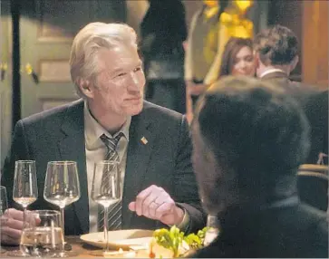  ?? The Orchard ?? RICHARD GERE plays a slick politico facing some particular­ly unpleasant family business in “The Dinner.”