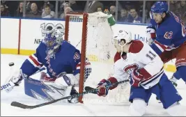  ?? Ap photo ?? The Montreal Canadiens struggled to solve Rangers goalie Henrik Lundqvist, scoring just 11 goals in six games.