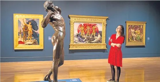  ?? Picture: PA. ?? A visitor views The Sluggard by Frederic Leighton during a photo call at Tate Britain in London for their Queer British Art 1861-1967 exhibition.