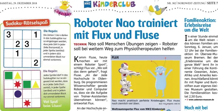  ?? BILD: YVES WAGNER/ JADE HS ?? Nao macht praktisch perfekte Kniebeugen. Flux muss noch ziemlich viel üben.