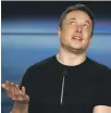  ??  ?? Tesla boss Elon Musk is now the second richest person