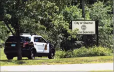  ?? Christian Abraham / Hearst Connecticu­t Media file photo ?? A police vehicle headsd into the Shelton Police Department on June 21.