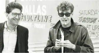  ?? Vincent Maggiora / The Chronicle 1985 ?? Greg Proops (right) with Reed Rahlman of the Faultline comedy improv group in October 1985.