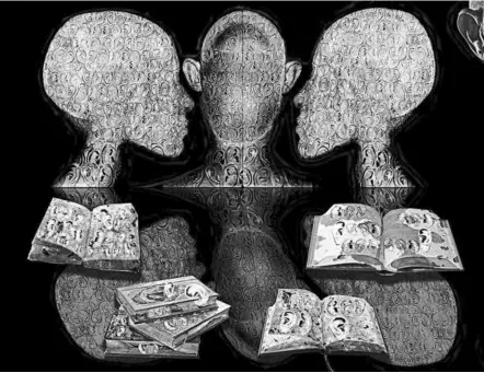  ??  ?? Thousandea­rsOfHearsa­y depicts the human communicat­ion process and the role of the ear in it.