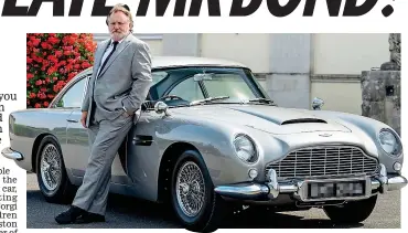  ??  ?? Silver siren: Ray realises his boyhood dream by driving the Goldfinger DB5