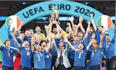  ??  ?? Italy defeated England in penalty shootout to win Euro 2020..last night