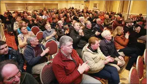  ??  ?? The People of Leitrim and West Cavan call for action plan in large turnout at INHFA Forestry Conference.