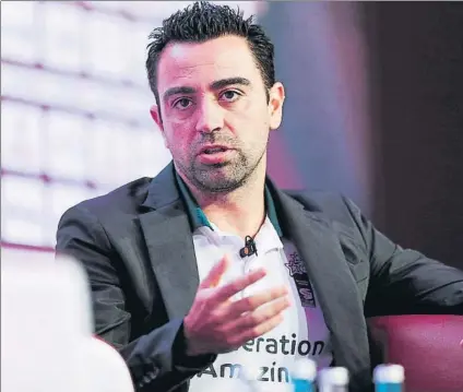  ?? FOTO: GETTY IMAGES ?? Xavi prefiere esperar.
El ex capitán no cree que sea el momento de fichar por el Barça