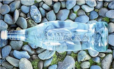  ??  ?? David Melrose, the designer of the Waiwera glass bottle, has won his legal fight against the water company.