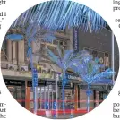  ??  ?? Blue light will add atmosphere to trees during Matariki in the Heart of the City project.