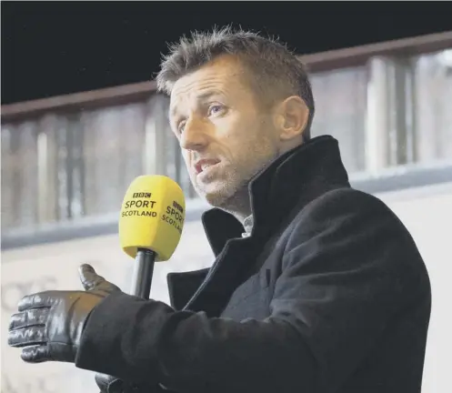  ??  ?? 0 Pundit Neil Mccann has put the microphone down to take interim charge at Inverness Caley Thistle