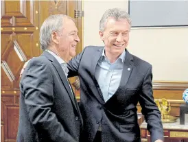  ?? Archivo ?? Macri recibió la semana pasada a schiaretti