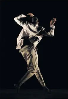  ??  ?? Gregory Maqoma of Vuyani Dance Theatre in his piece ‘Exit/Exist’.