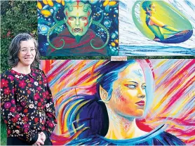  ?? ?? Left: Set to delight viewers of all ages, Jo Draisma will launch an exhibition of sci-fi fantasy portraits at Red Tree Gallery in Jindivick. It will open Saturday and run until Monday, August 22.