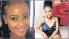  ??  ?? Karabo Mokoena, whose burnt body has been found. She went missing in April.