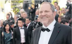  ??  ?? KEEP SMILING: Harvey Weinstein at Cannes, back when he was socially acceptable.