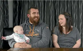  ?? PHOTO: JOSEPH JOHNSON/STUFF ?? Melissa Sole is thankful her husband, Aaron Sole, knew CPR and saved her life after she suffered a cardiac arrest while feeding 6-month-old Sophie.