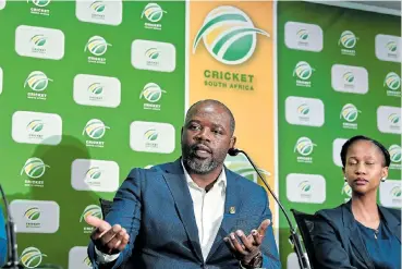  ?? /Gallo Images/Lefty Shivambu ?? Bowled out: The suspension of Cricket SA CEO Thabang Moroe last week has added more woe to the national sports body as it now faces a future without sponsorshi­p from Standard Bank.