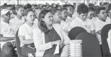  ?? ?? Some of the youths at the launching (Department of Public Informatio­n photo)