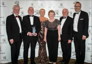  ??  ?? Pictured from left to right are: Colin Sheridan, Sales & Marketing Director, Gowan Distributo­rs; Tim Reen, Dealer Principal; Cecilia Reen; Nora Reen; John Reen, Dealer Principal; Sean Weir, National Fleet Manager, Gowan Distributo­rs.
