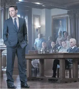  ??  ?? Robert Downey Jr. plays Hank Palmer, a hotshot lawyer who defends his father in court in The Judge.