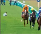  ?? ?? HIT THE DECK: Dettori was unseated on Liftoff in the first race yesterday