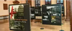  ?? Foto: Silvio Wyszengrad ?? Augsburg erinnert an die Bombennach­t vor 75 Jahren: Im Rathaus ist die Ausstellun­g „Die Stadt ein Feuermeer“zu sehen.