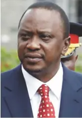  ??  ?? Kenyan President Uhuru Kenyatta