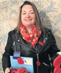  ??  ?? Debra Nixon, one of the Royal British Legion volunteers behind the poppy tribute