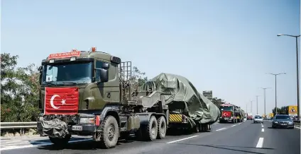  ?? Picture: AFP ?? CONVOY. Military trucks transport tanks out of Istanbul on Monday after the Turkish government decided to relocate armed vehicles to other bases after the failed July 15 coup attempt.