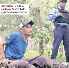  ??  ?? ACUSADO. La Policía capturó a Santos Rodríguez después del hecho.