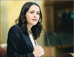  ?? ACN ?? La presidenta de Ciudadanos, Inés Arrimadas, ayer en el pleno