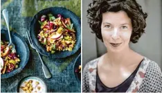  ?? Fotos: Wolfgang Schardt, Becker Joest Volk Verlag/weber; dpa ?? Anne Katrin Weber Dinkel Apfel Salat. ist Köchin und Buchautori­n. Kernig und herzhaft schmeckt ihr