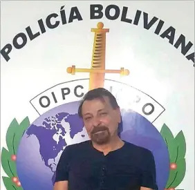  ??  ?? Battisti foi preso pela Interpol em Santa Cruz de la Sierra, na Bolívia