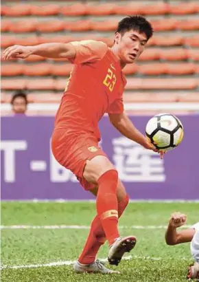  ?? BY AHMAD IRHAM MOHD NOOR PIC ?? China’s Shan Huanhuan is the leading scorer with three goals.