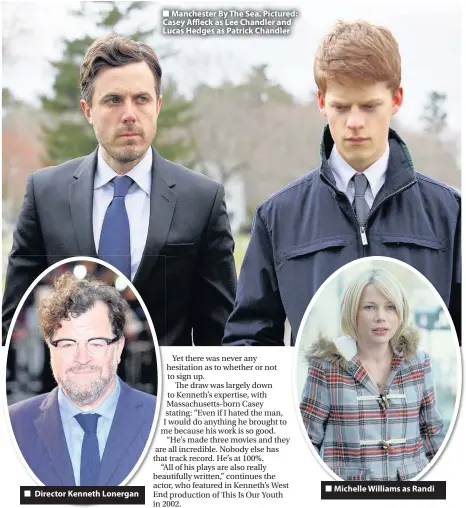  ??  ?? Manchester By The Sea. Pictured: Casey Affleck as Lee Chandler and Lucas Hedges as Patrick Chandler