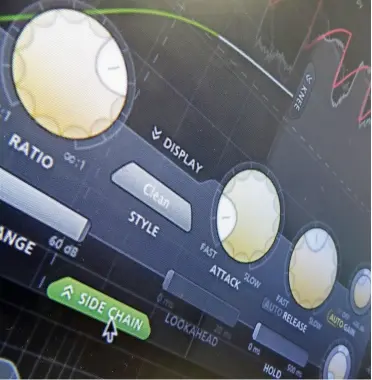  ??  ?? Use a sidechain compressor to duck bass notes so that they don’t clash with your kick drum