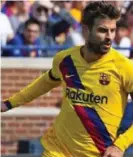  ?? AFP ?? Gerard Pique cometió este sábado el penal que le dio el empate a dos al Osasuna.